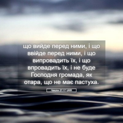 Picture 05 - Числа 27:17 UKR - що вийде перед ними, і що - Bible Verse Picture