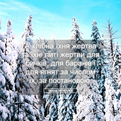 Picture 05 - Числа 29:18 UKR - А хлібна їхня жертва та - Bible Verse Picture