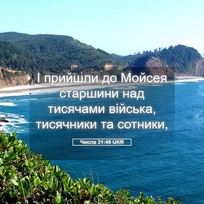 Picture 05 - Числа 31:48 UKR - І прийшли до Мойсея - Bible Verse Picture