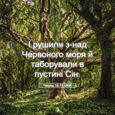 Picture 05 - Числа 33:11 UKR - І рушили з-над Червоного - Bible Verse Picture
