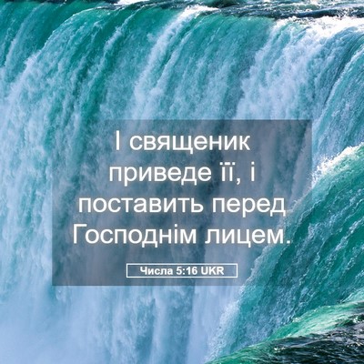 Picture 05 - Числа 5:16 UKR - І священик приведе її, і - Bible Verse Picture