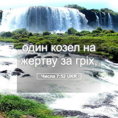 Picture 05 - Числа 7:52 UKR - один козел на жертву за - Bible Verse Picture