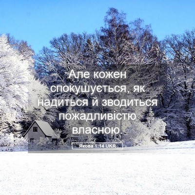 Picture 05 - Якова 1:14 UKR - Але кожен спокушується, як - Bible Verse Picture