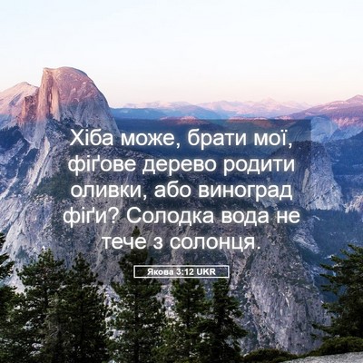 Picture 05 - Якова 3:12 UKR - Хіба може, брати мої, - Bible Verse Picture