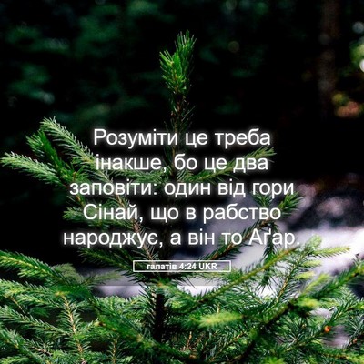Picture 05 - галатів 4:24 UKR - Розуміти це треба інакше, - Bible Verse Picture