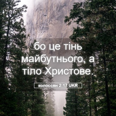Picture 05 - колоссян 2:17 UKR - бо це тінь майбутнього, а - Bible Verse Picture
