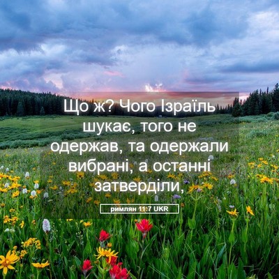 Picture 05 - римлян 11:7 UKR - Що ж? Чого Ізраїль шукає, - Bible Verse Picture