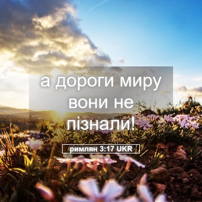 Picture 05 - римлян 3:17 UKR - а дороги миру вони не - Bible Verse Picture