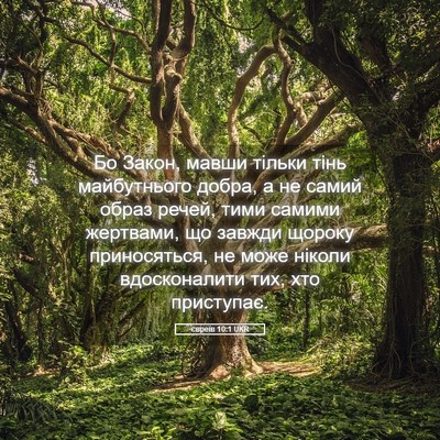 Picture 05 - євреїв 10:1 UKR - Бо Закон, мавши тільки тінь - Bible Verse Picture