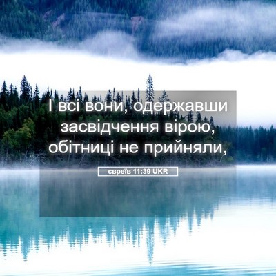 Picture 05 - євреїв 11:39 UKR - І всі вони, одержавши - Bible Verse Picture