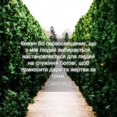 Picture 05 - євреїв 5:1 UKR - Кожен бо первосвященик, що - Bible Verse Picture