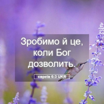 Picture 05 - євреїв 6:3 UKR - Зробимо й це, коли Бог - Bible Verse Picture
