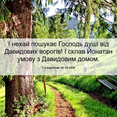 Picture 06 - 1 Самуїлова 20:16 UKR - І нехай пошукає Господь - Bible Verse Picture