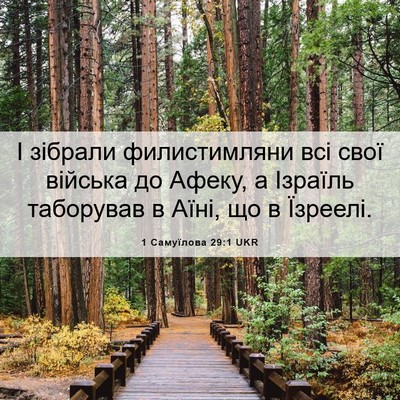 Picture 06 - 1 Самуїлова 29:1 UKR - І зібрали филистимляни всі - Bible Verse Picture