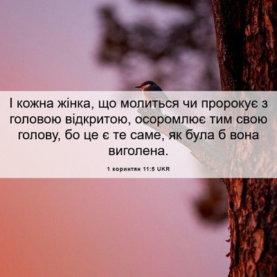 Picture 06 - 1 коринтян 11:5 UKR - І кожна жінка, що молиться - Bible Verse Picture