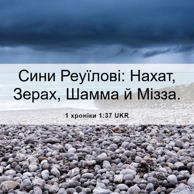 Picture 06 - 1 хроніки 1:37 UKR - Сини Реуїлові: Нахат, - Bible Verse Picture