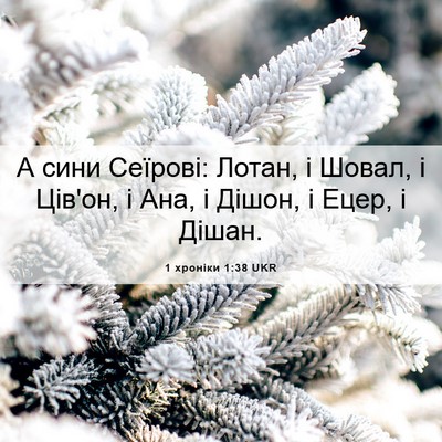 Picture 06 - 1 хроніки 1:38 UKR - А сини Сеїрові: Лотан, і - Bible Verse Picture