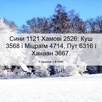 Picture 06 - 1 хроніки 1:8 UKR - Сини 1121 Хамові 2526: Куш 3568 і - Bible Verse Picture