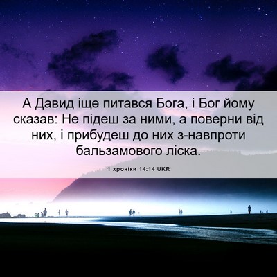 Picture 06 - 1 хроніки 14:14 UKR - А Давид іще питався Бога, і - Bible Verse Picture