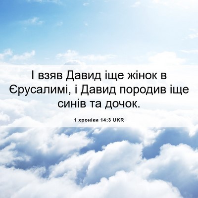 Picture 06 - 1 хроніки 14:3 UKR - І взяв Давид іще жінок в - Bible Verse Picture