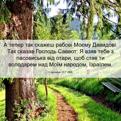 Picture 06 - 1 хроніки 17:7 UKR - А тепер так скажеш рабові - Bible Verse Picture
