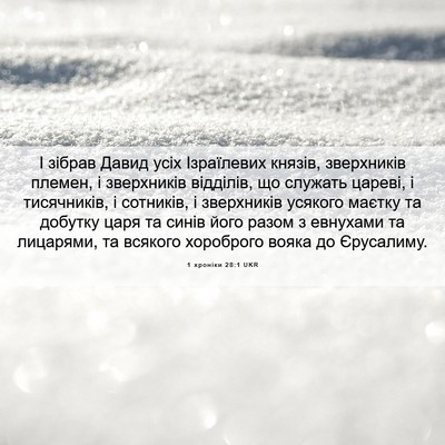 Picture 06 - 1 хроніки 28:1 UKR - І зібрав Давид усіх - Bible Verse Picture