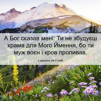Picture 06 - 1 хроніки 28:3 UKR - А Бог сказав мені: Ти не - Bible Verse Picture