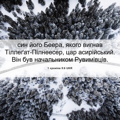 Picture 06 - 1 хроніки 5:6 UKR - син його Беера, якого - Bible Verse Picture
