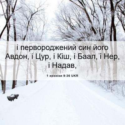 Picture 06 - 1 хроніки 9:36 UKR - і первороджений син його - Bible Verse Picture