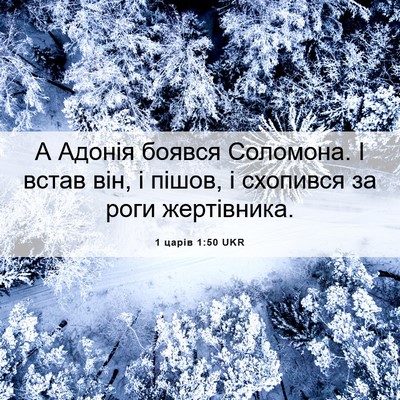 Picture 06 - 1 царів 1:50 UKR - А Адонія боявся Соломона. І - Bible Verse Picture