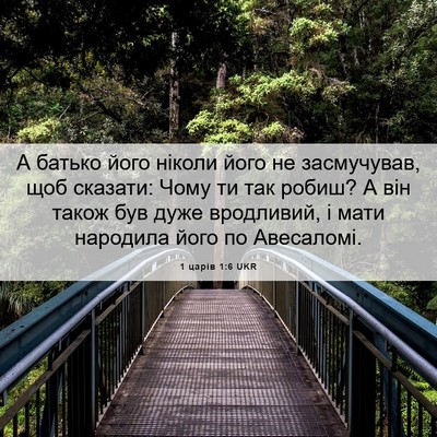 Picture 06 - 1 царів 1:6 UKR - А батько його ніколи його - Bible Verse Picture