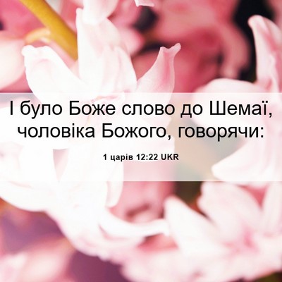 Picture 06 - 1 царів 12:22 UKR - І було Боже слово до Шемаї, - Bible Verse Picture