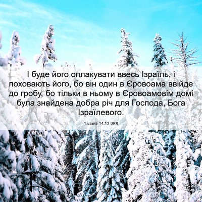 Picture 06 - 1 царів 14:13 UKR - І буде його оплакувати - Bible Verse Picture