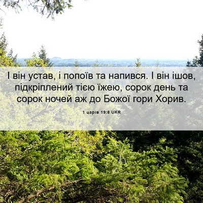 Picture 06 - 1 царів 19:8 UKR - І він устав, і попоїв та - Bible Verse Picture