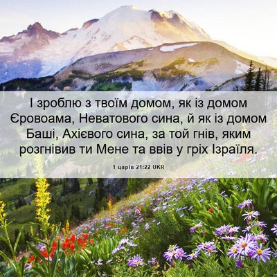 Picture 06 - 1 царів 21:22 UKR - І зроблю з твоїм домом, як - Bible Verse Picture