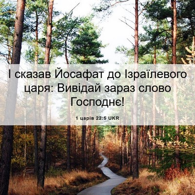Picture 06 - 1 царів 22:5 UKR - І сказав Йосафат до - Bible Verse Picture