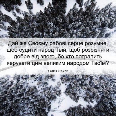 Picture 06 - 1 царів 3:9 UKR - Дай же Своєму рабові серце - Bible Verse Picture
