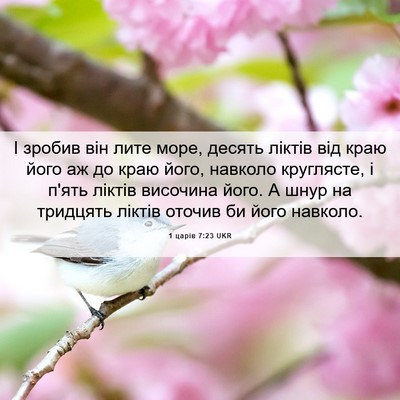 Picture 06 - 1 царів 7:23 UKR - І зробив він лите море, - Bible Verse Picture