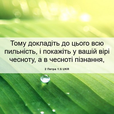 Picture 06 - 2 Петра 1:5 UKR - Тому докладіть до цього - Bible Verse Picture