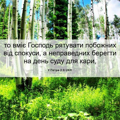 Picture 06 - 2 Петра 2:9 UKR - то вміє Господь рятувати - Bible Verse Picture