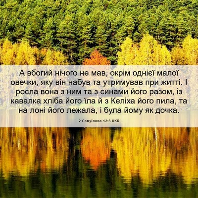 Picture 06 - 2 Самуїлова 12:3 UKR - А вбогий нічого не мав, - Bible Verse Picture