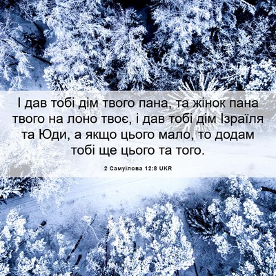Picture 06 - 2 Самуїлова 12:8 UKR - І дав тобі дім твого пана, - Bible Verse Picture
