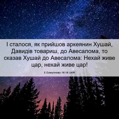 Picture 06 - 2 Самуїлова 16:16 UKR - І сталося, як прийшов - Bible Verse Picture