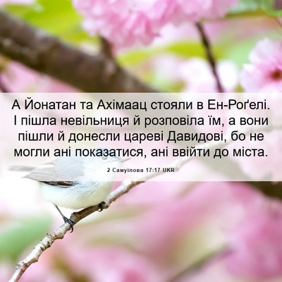 Picture 06 - 2 Самуїлова 17:17 UKR - А Йонатан та Ахімаац - Bible Verse Picture