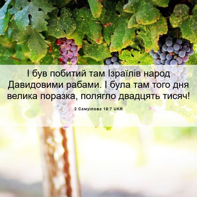 Picture 06 - 2 Самуїлова 18:7 UKR - І був побитий там Ізраїлів - Bible Verse Picture