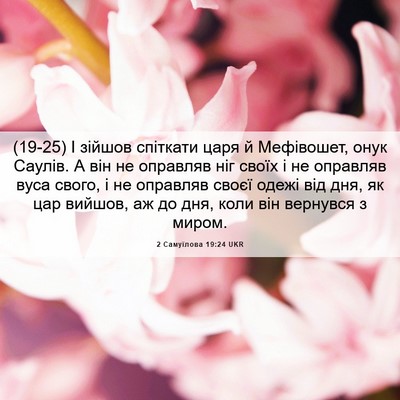Picture 06 - 2 Самуїлова 19:24 UKR - (19-25) І зійшов спіткати царя - Bible Verse Picture