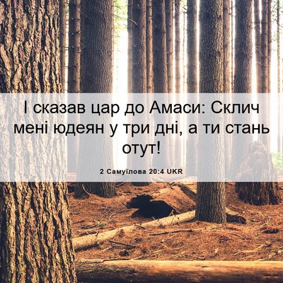 Picture 06 - 2 Самуїлова 20:4 UKR - І сказав цар до Амаси: - Bible Verse Picture