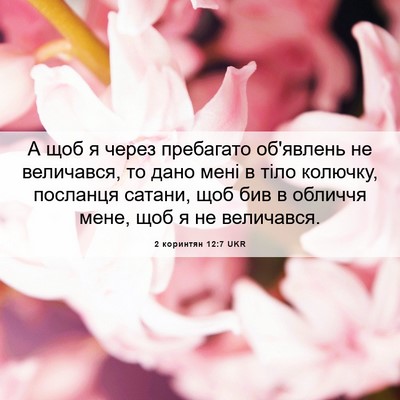 Picture 06 - 2 коринтян 12:7 UKR - А щоб я через пребагато - Bible Verse Picture