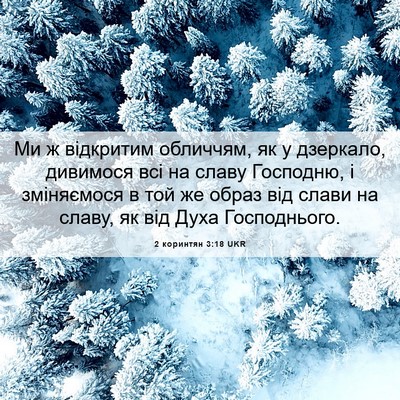 Picture 06 - 2 коринтян 3:18 UKR - Ми ж відкритим обличчям, як - Bible Verse Picture