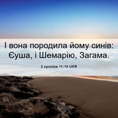 Picture 06 - 2 хроніки 11:19 UKR - І вона породила йому синів: - Bible Verse Picture